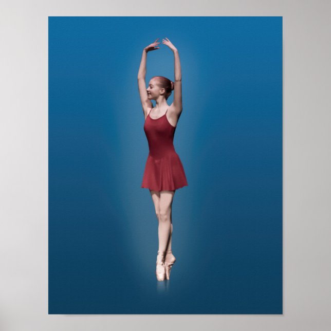 Gracful Ballerina on Pointe Poster (Framsidan)