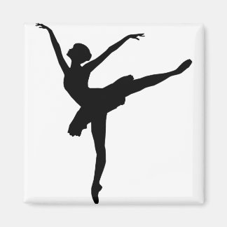 Gracful Ballerina Silhouette Magnet