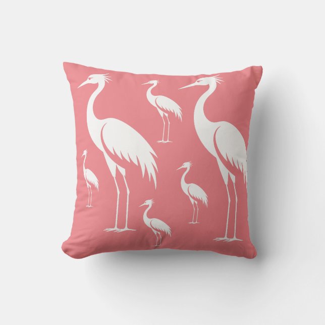 Gracful Crane Migration Bird Decor Kudde (Framsida)