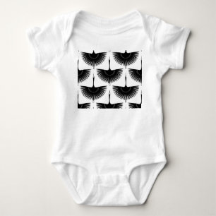 Gracful Crane: Oriental Bird Mönster T Shirt
