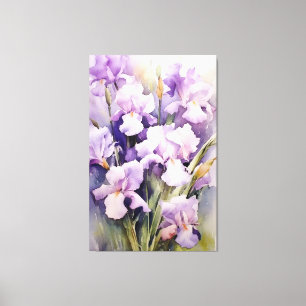 Gracful Elegance of Irises Canvastryck