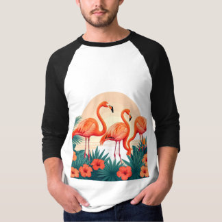 Gracful Flamingos Tropical Elegance Flamingo Drea T Shirt
