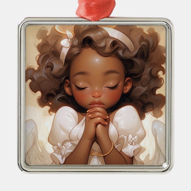 Gracful jul Black Angel Guardian Julgransprydnad Metall (Framsidan)