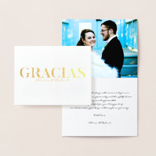 Gracia Modern Font Bröllop Tack Foto Folie Bil Folierat Kort