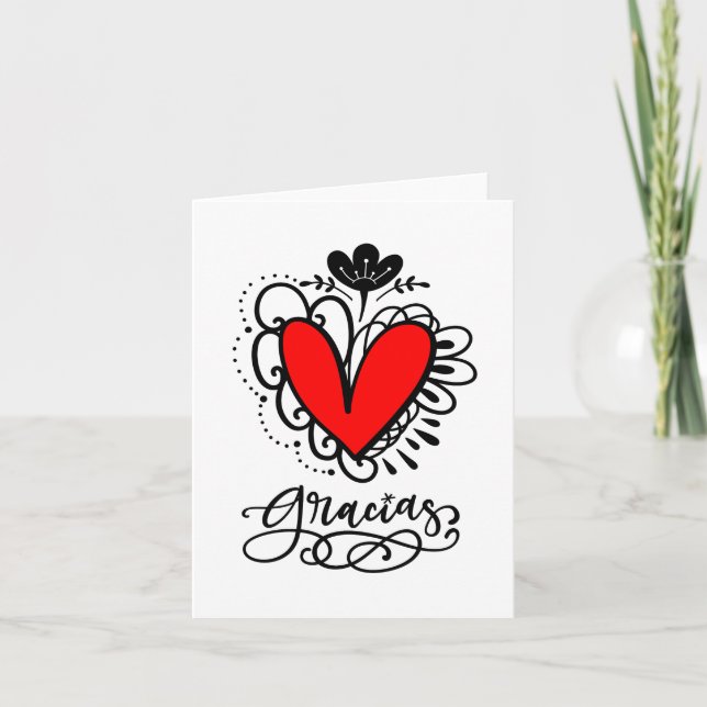 Gracias (de todo Corazón) Note Cards Anteckningskort (Framsida)