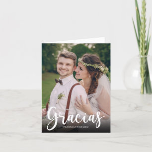 Gracias Elegant bröllop Spanska Tacken Foto Tack Kort