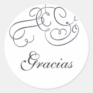 Gracias klistermärkear runt klistermärke