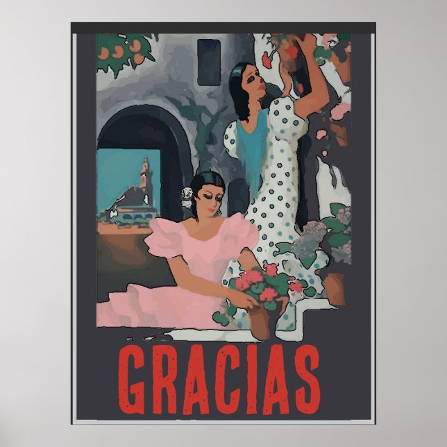 GRACIAS, lägg till text Poster (Framsidan)