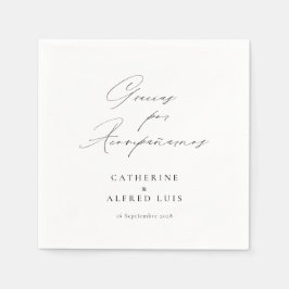 Gracias por Acompañarnos Nuestra Boda Bröllop Pappersservett