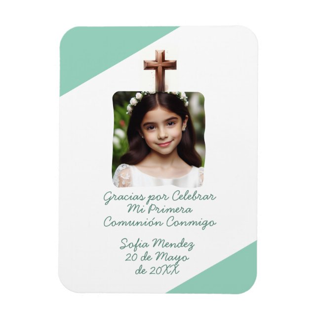Gracias por Celebrar Mi Primera Comunión con Foto Magnet (Vertikal)