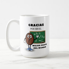 Gracias Por Ser El Mejor Profe Del Mundo (spanska) Kaffemugg