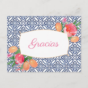 Gracias Shock rosa Citrus Spain Tiles Tack Vykort