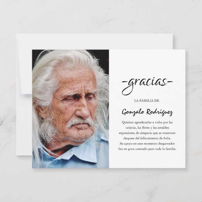 Gracias Simpatia | Spansk sympati Foto Tack Kort (Framsida)