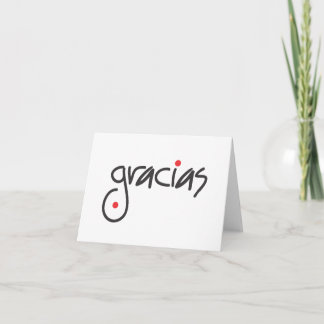 Gracias - tacka dig i något språk tack kort