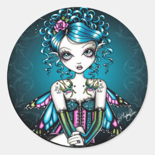 Gracie Gothic Couture Fairy Stickers Runt Klistermärke