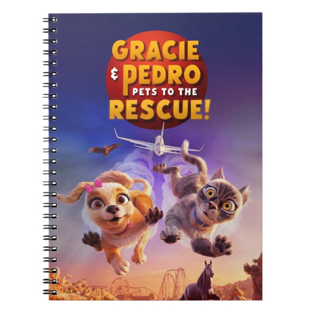 Gracie & Pedro: Husdjur räddar dagen! Anteckningsbok (Framsidan)
