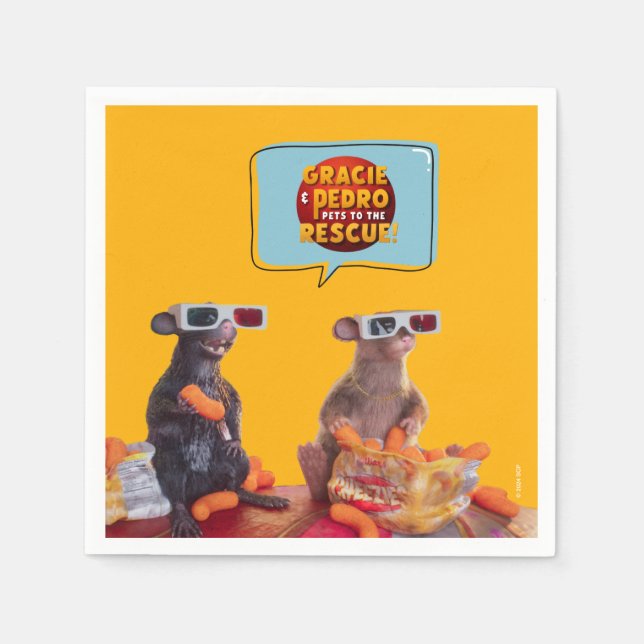 Gracie & Pedro Watch Party Pappersservett (Framsidan)