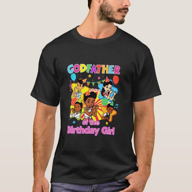 Gracie s Corner Godfather of the Birthday Girl Dol T Shirt (Framsida)