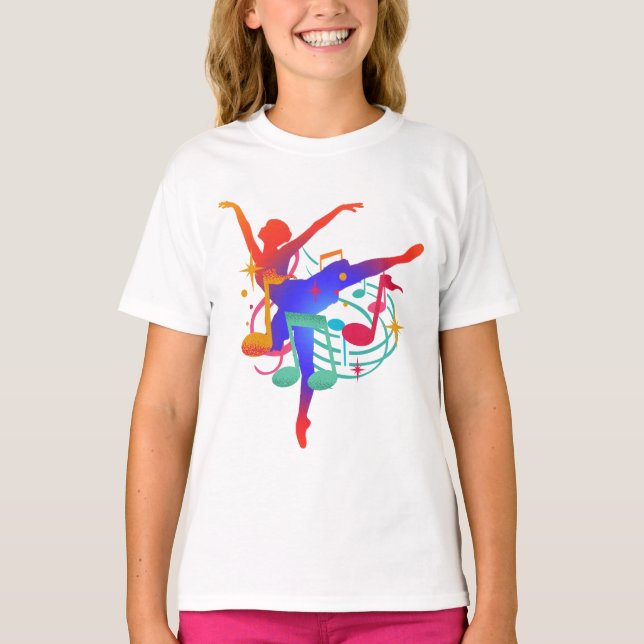 Graciös Ballerina Konst – Dans och Uttryck  T Shirt (Framsida)