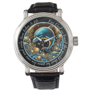 Graciös delfintidvisning Ocean Faith Armbandsur