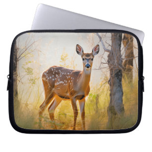 Graciös hjort i skogen Naturdesign Laptop Fodral