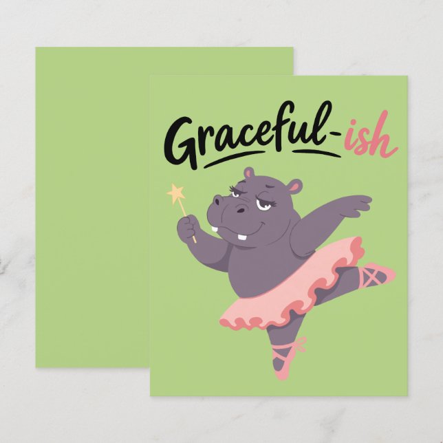 Graciös-ish Flodhäst Balettdansös (Fram/baksida)