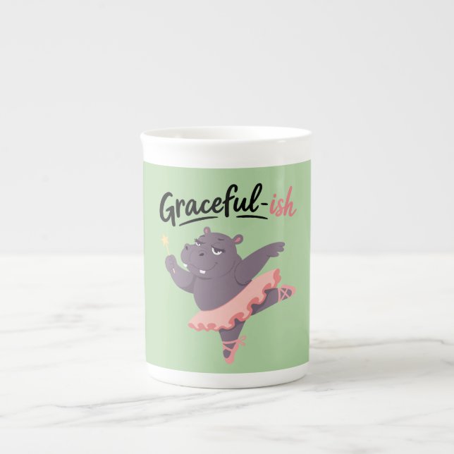 Graciös-ish Flodhäst Balettdansös Benporslin Mugg (Framsidan)