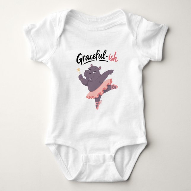 Graciös-ish Flodhäst Balettdansös T Shirt (Framsida)