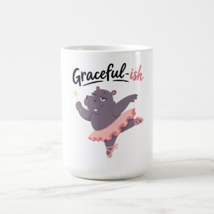 Graciös-ish flodhäst ballerina kaffemugg
