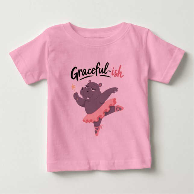 Graciös-ish flodhäst ballerina t shirt (Framsida)