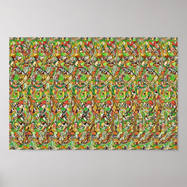 Graciös kluminositet - Gömt 3D-utskrift Poster (Framsidan)