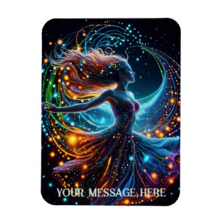 Graciös kvinnlig galaxdansare magnet