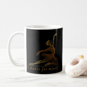 Graciös linjekonstballerina - Jag dansar för mig s Kaffemugg