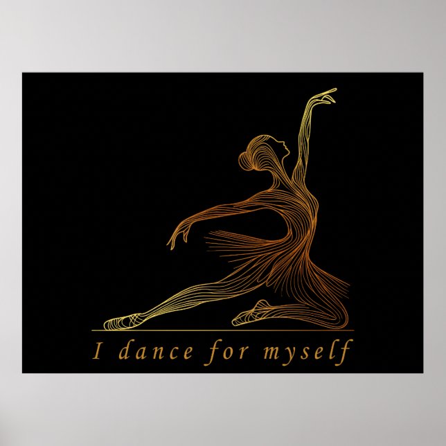 Graciös linjekonstballerina - Jag dansar för mig s Poster (Framsidan)