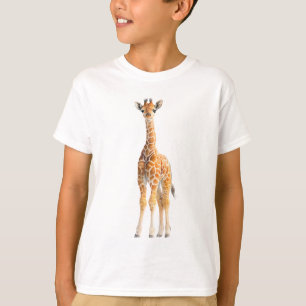 Graciös nätformad giraffkalv stående t shirt