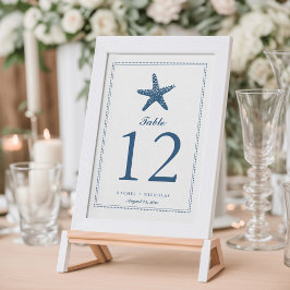 Graciös sjöstjärna | Bordnummer Inbjudningar