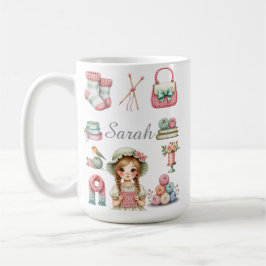 Graciös stickning kaffemug kaffemugg
