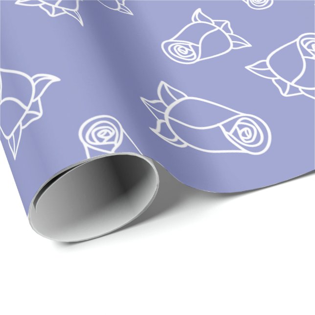 Graciösa bröllopsrosor Enkel design Sömlös Presentpapper (Rullad Hörn)