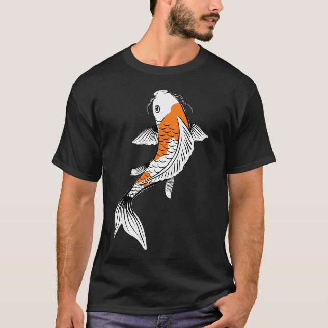 Graciösa Koi-fiskar T Shirt (Framsida)