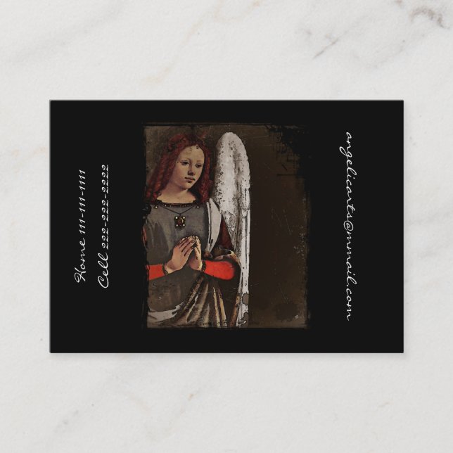 Gracious Angel Folded Händer Visitkort (Framsida)