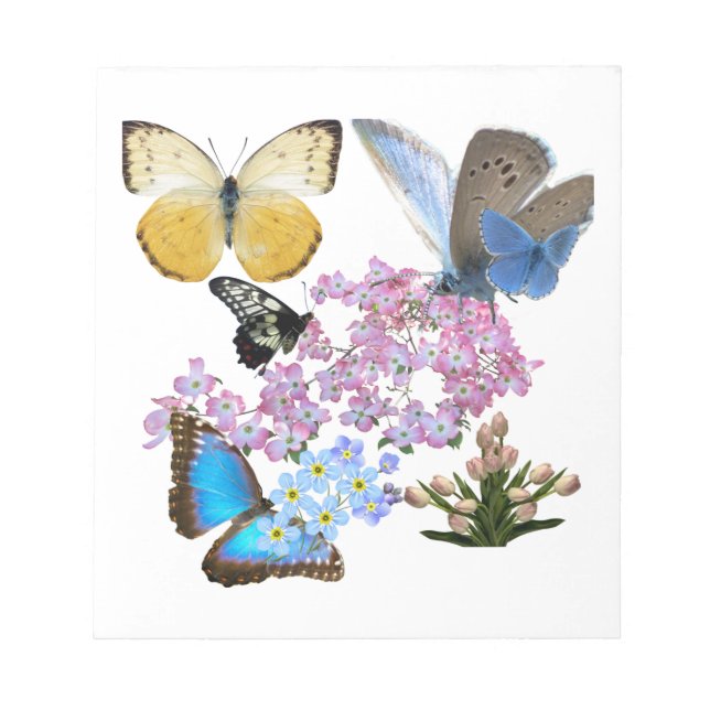Gracious Butterflies and Flowers Anteckningsblock (Framsida)