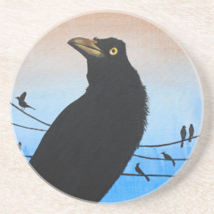 Grackle Austin Texas Fågel Fågel Vilda Djur Målnin Underlägg