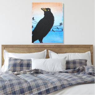 Grackle Austin Texas Fågel Natur Vilda Djur Målnin Canvastryck