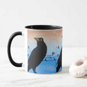 Grackle Austin Texas Fågel Natur Vilda Djur Målnin Mugg