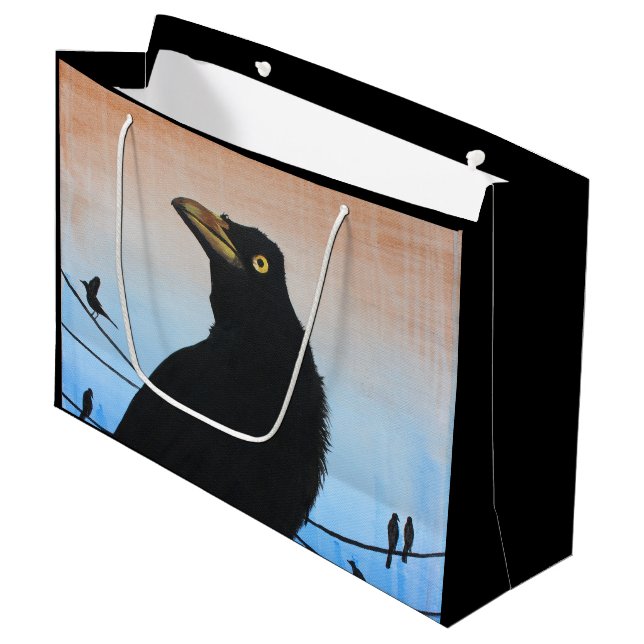 Grackle Austin Texas Fågelälskare Vilda Djur Målni (Framsidan Vinklad)