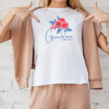 Gracnice Grandma T-Shirt med Flowers