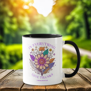 Gracnice Gratitude: I Thessaloniki 5:18 Kaffe Mugg