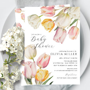 Gracnice Tulips Baby Shower-inbjudan Inbjudningar