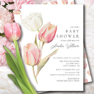 Gracnice Tulips Baby Shower-inbjudan Inbjudningar