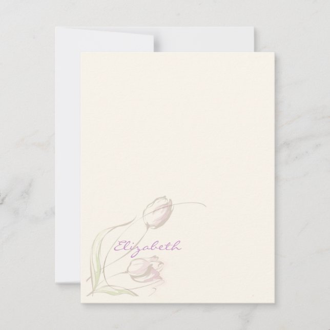 Gracnice Tulips Personal Stationery Anteckningskort (Framsida)